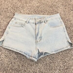 SHEIN Light Wash Denim Jean Shorts